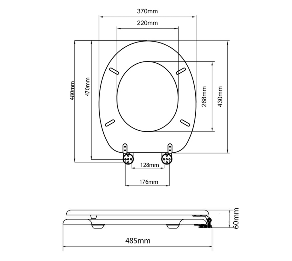 AQUALINE WC deska, oreh — 2