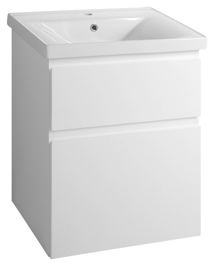Omarica pod umivalnik AQUALINE ALTAIR, 57 × 72,5 × 44,8 cm, bela – izdelek AI260 – primer postavitve v prostoru 1. Drugi prikazani izdelki niso vključeni v nakup.