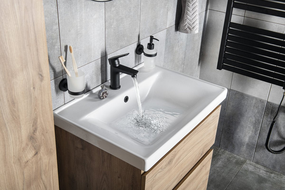 Armatura za umivalnik AQUALINE LOTTA, mat črna – izdelek LT602B – dodatni pogled 5