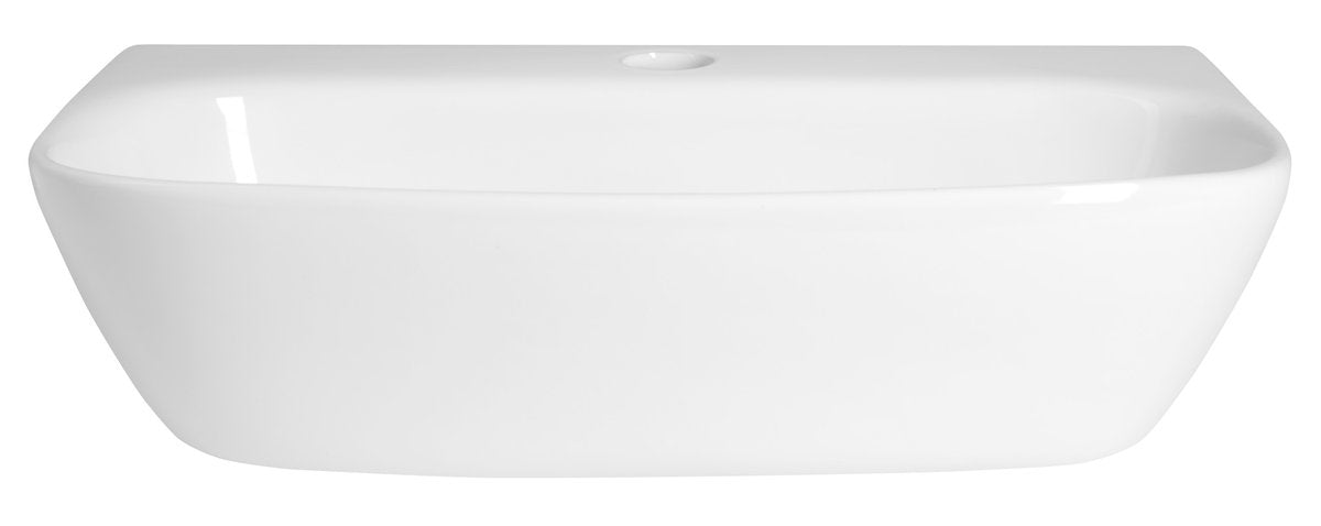 Keramični umivalnik AQUALINE FLANNY, 46 × 31 cm, bel – izdelek NP396 – dodatni pogled 1