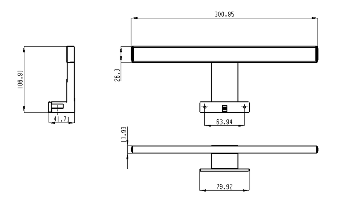 AQUALINE SERAPA LED-svetilka 5 W, krom — 2