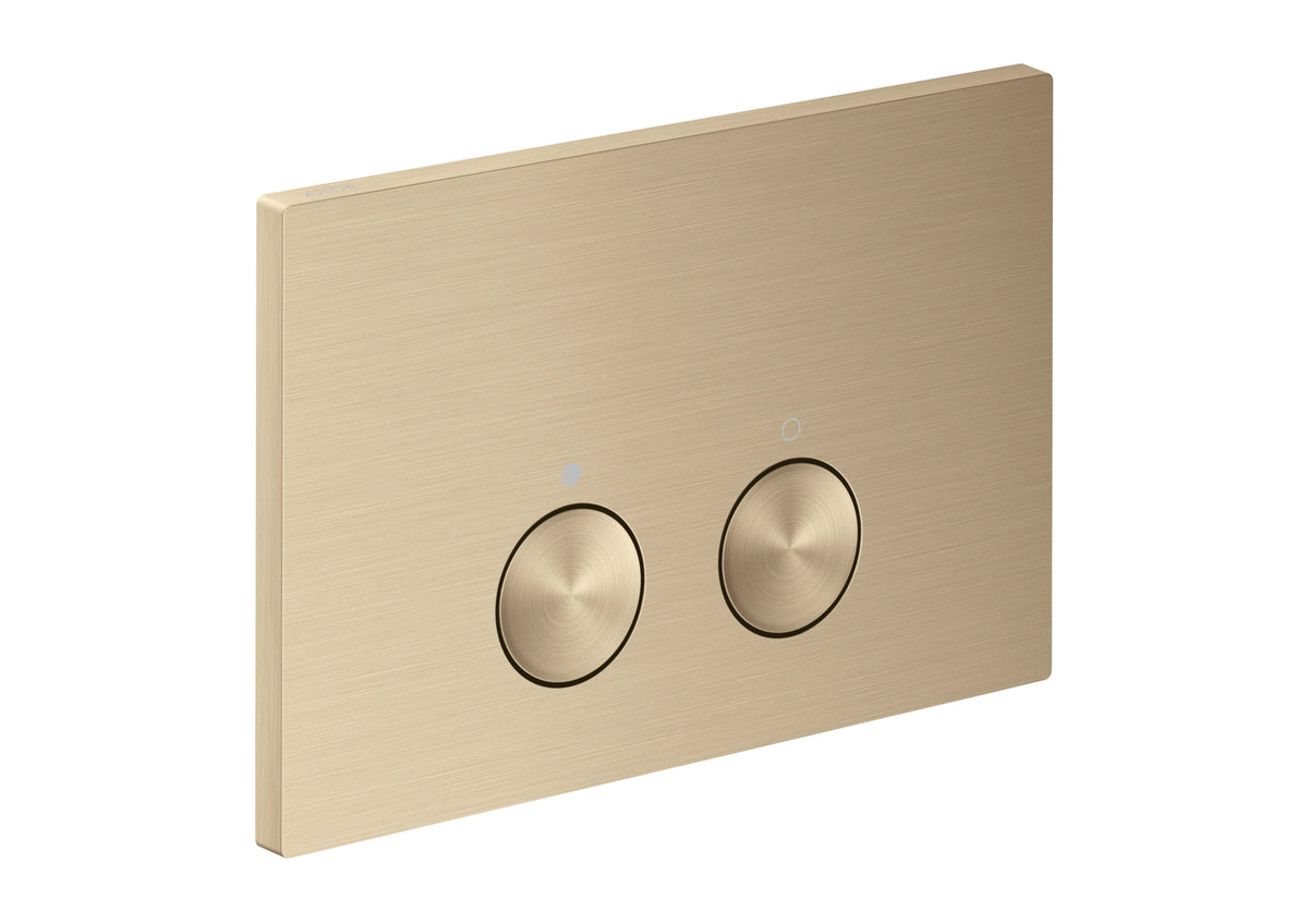 AXOR FlushPlate tipka za splakovanje za Geberit Sigma, 2 količini, Brushed Bronze (42530140) – fotografija izdelka