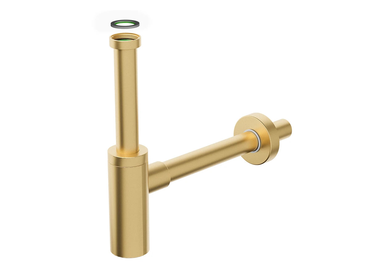 Sifon za umivalnik BONOMINI INOXMATER, 5/4", odtok 32 mm, nerjavno jeklo, mat zlat – izdelek 0581GD32K3 – dodatni pogled