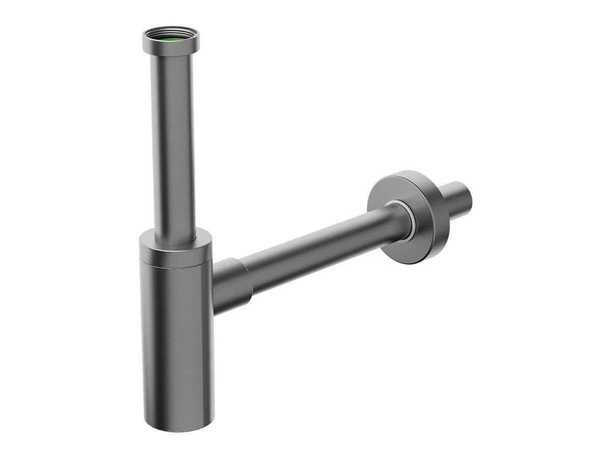 Sifon za umivalnik BONOMINI INOXMATER, 5/4", odtok 32 mm, nerjavno jeklo, temno kovinsko siv – izdelek 0581GM32K2 – dodatni pogled