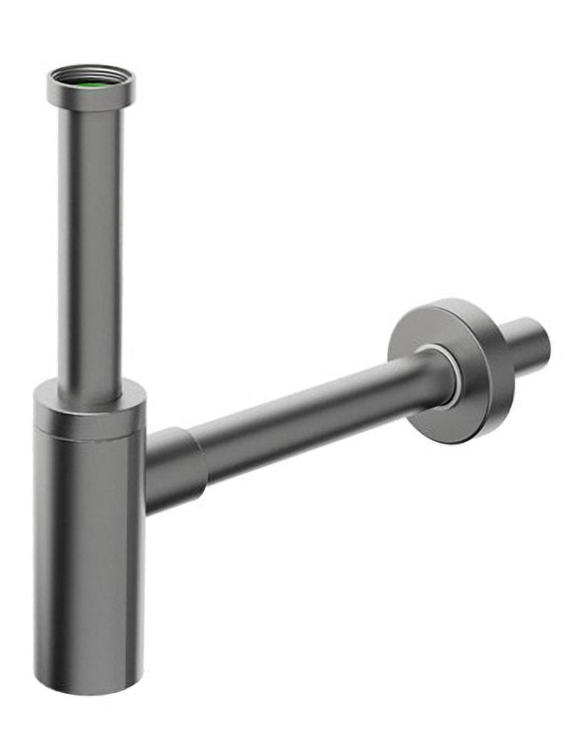 Sifon za umivalnik BONOMINI INOXMATER, 5/4", odtok 32 mm, nerjavno jeklo, temno kovinsko siv – izdelek 0581GM32K2