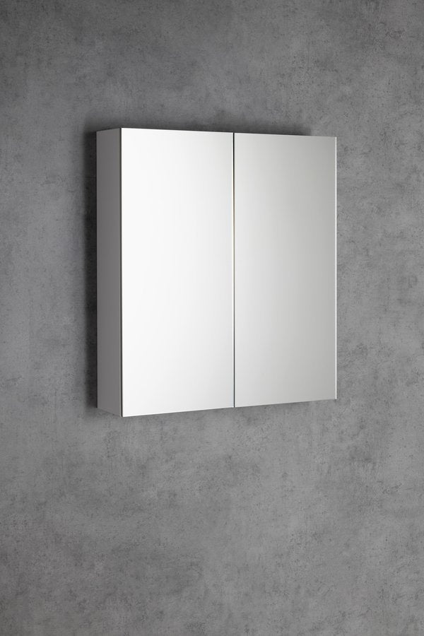 Omarica z dvojnim ogledalom BRUCKNER NEON, 60 × 66,5 × 14 cm, bela – izdelek 501.200.0 – dodatni pogled 1