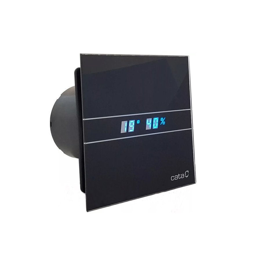 Aksialni kopalniški ventilator z zaslonom CATA E-120 GBTH, 6/11 W, priključek 120 mm, črn – izdelek 00901602