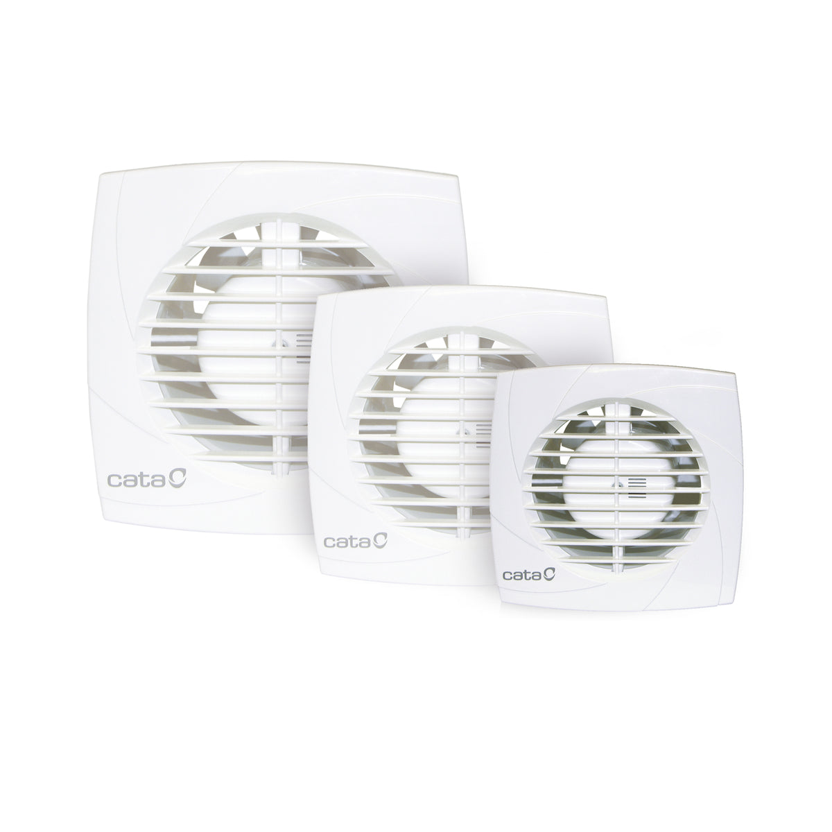 Kopalniški ventilator CATA B-10 PLUS, 15 W, priključek 100 mm, bel – izdelek 00981001 – prikaz različic serije. Prikaz vključuje tudi druge različice serije; nakup vključuje samo izbrani artikel.