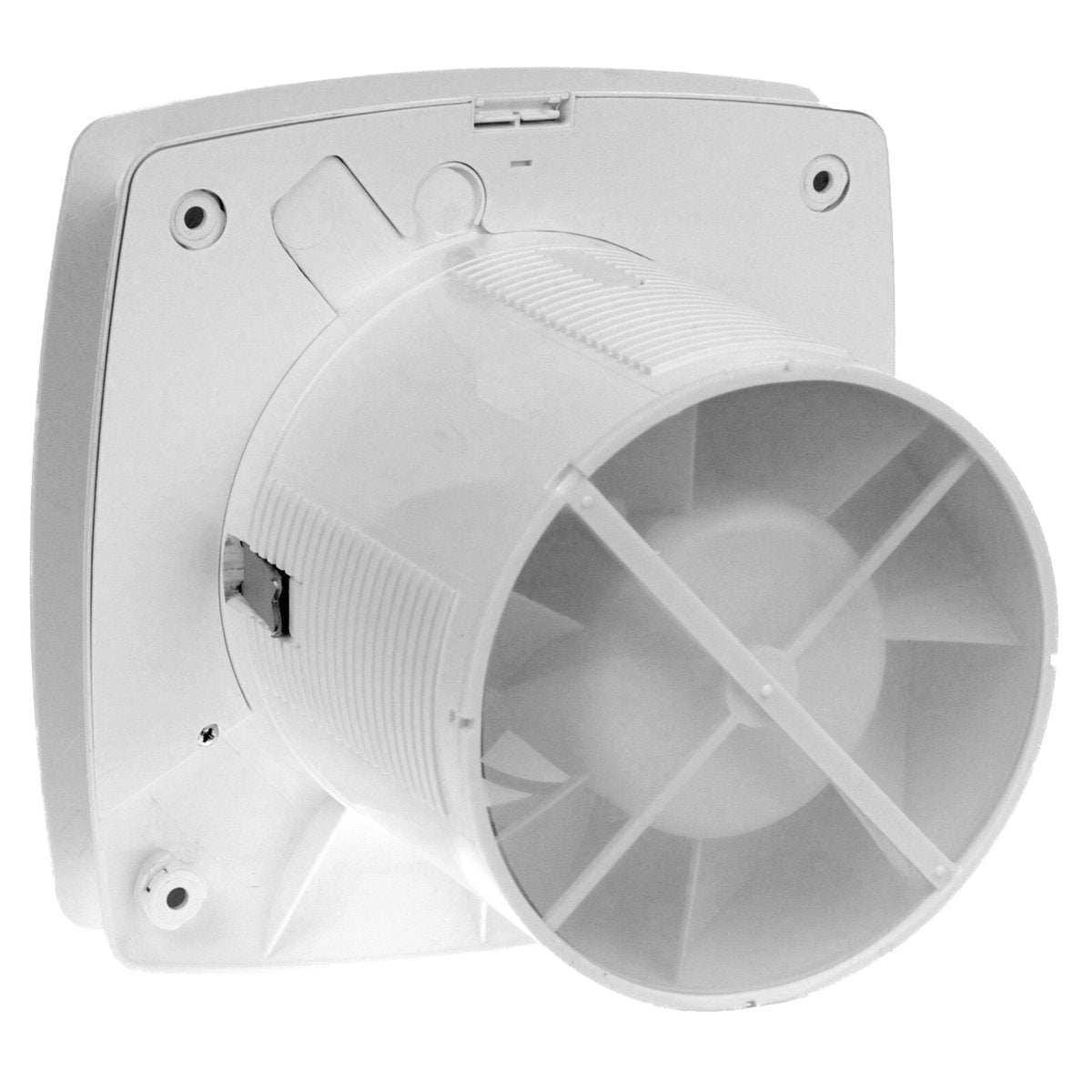 Aksialni kopalniški ventilator CATA X-MART 10, 15 W, priključek 100 mm, bel – izdelek 01010000 – fotografija serije 3. Fotografija velja za celotno serijo; mere izbranega artikla so navedene v opisu.