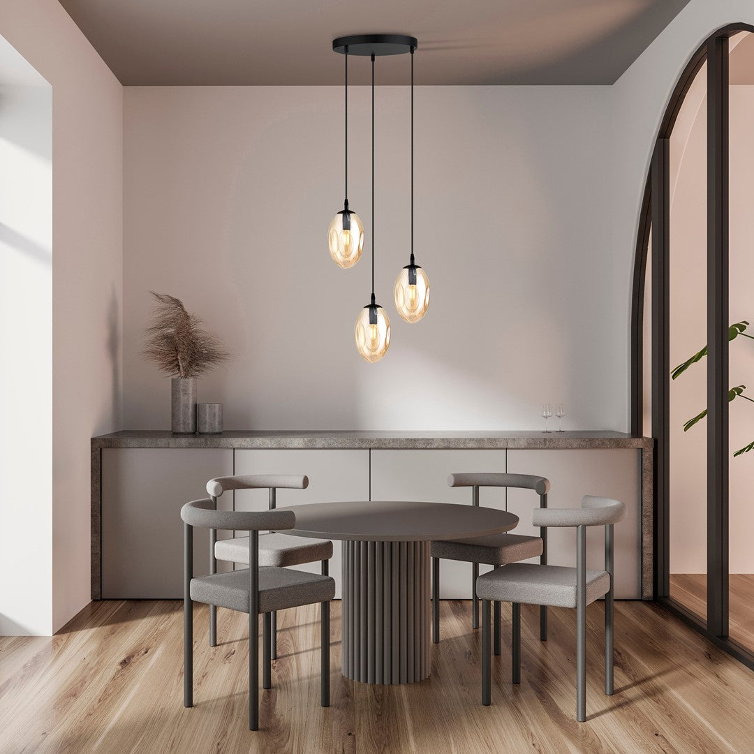 Stropna svetilka EMIBIG ASTRAL 3 Premium, črna / medena – fotografija 3