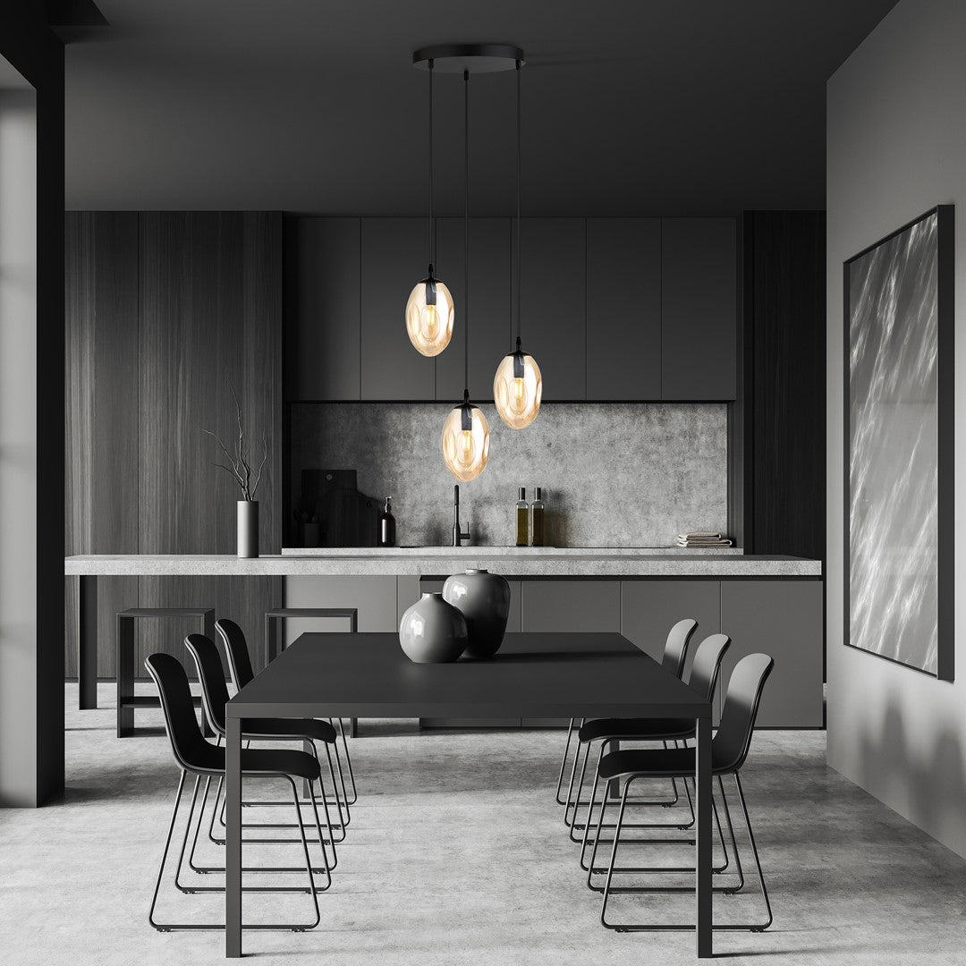 Stropna svetilka EMIBIG ASTRAL 3 Premium, črna / medena – fotografija 4