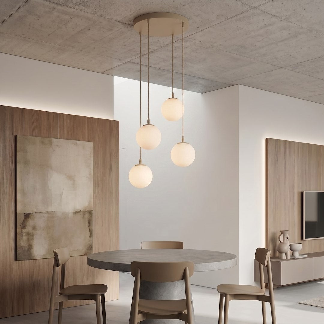 Viseča svetilka EMIBIG COSMO 4 Premium, mokka / opalna – fotografija 3