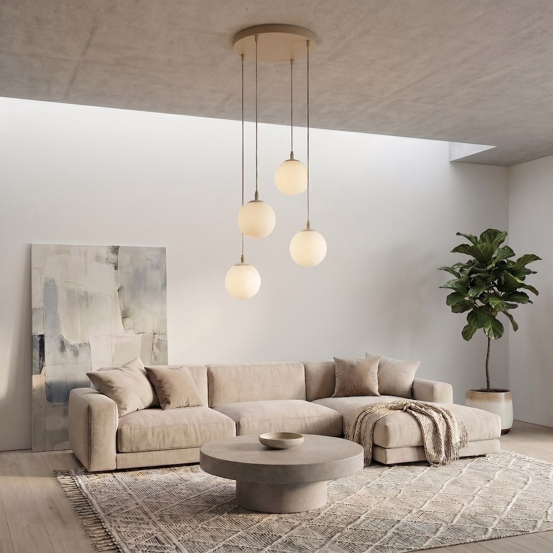 Viseča svetilka EMIBIG COSMO 4 Premium, mokka / opalna – fotografija 4