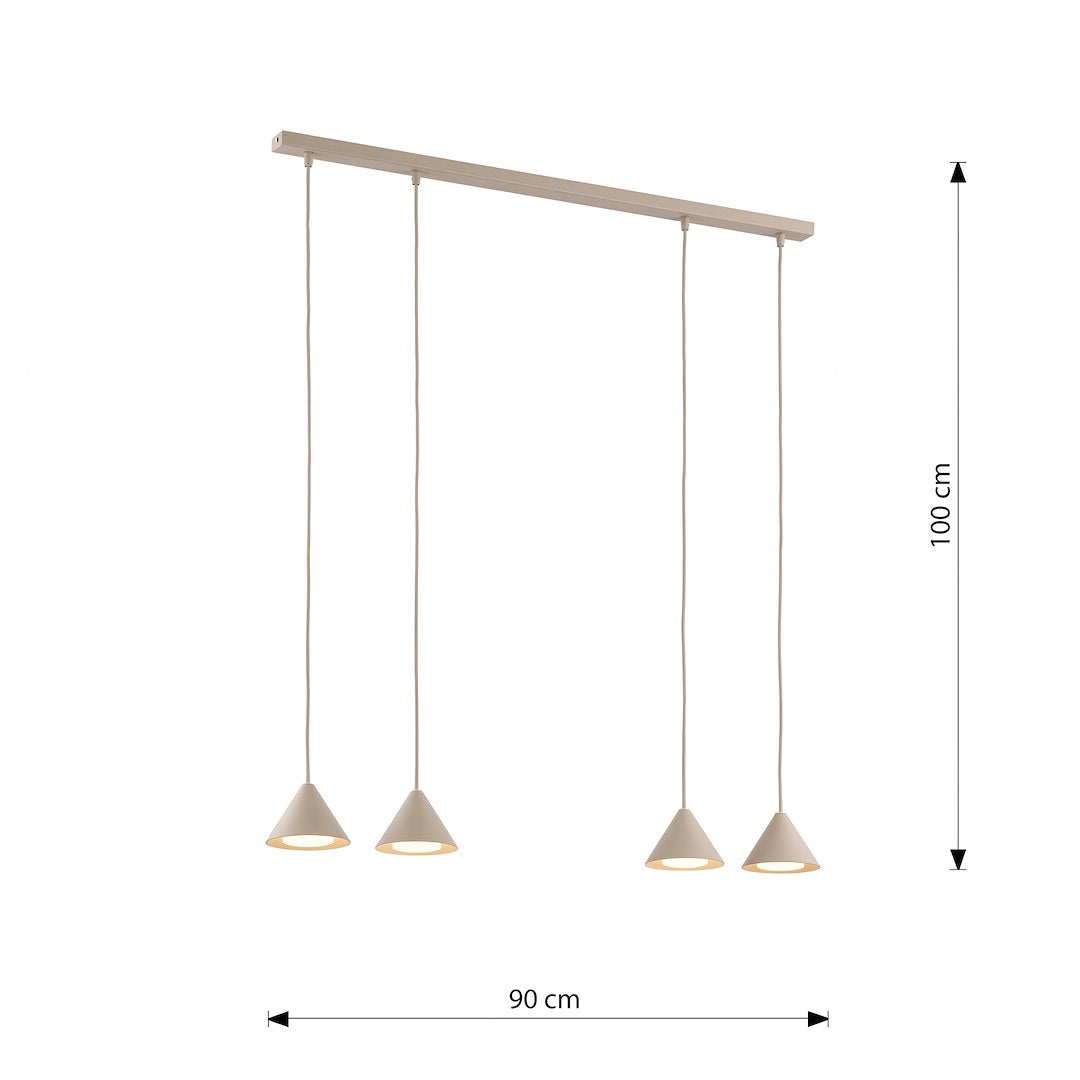 Viseča svetilka EMIBIG ELIT 4, mokka – fotografija 6