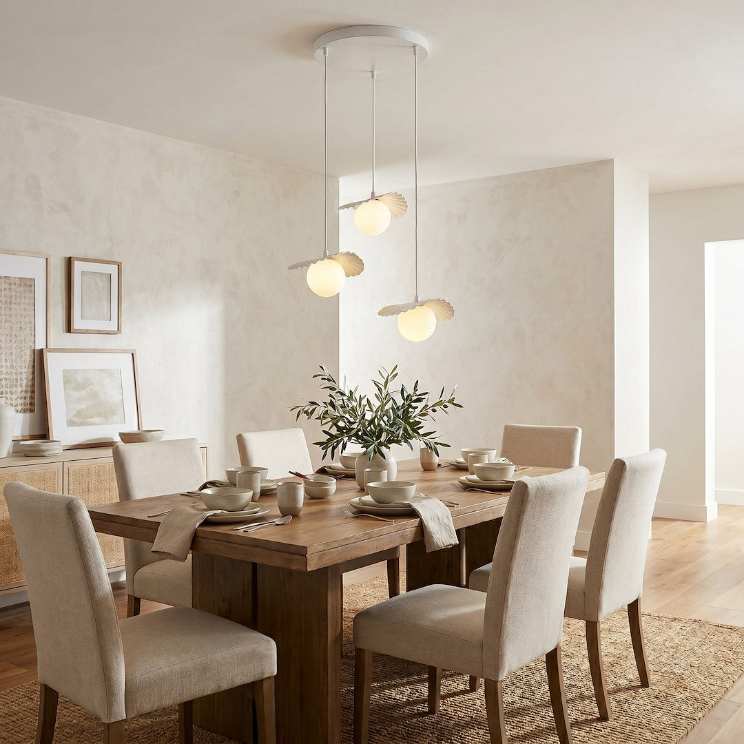 Viseča svetilka EMIBIG FLORA 3 Premium, bela / opalna – fotografija 3