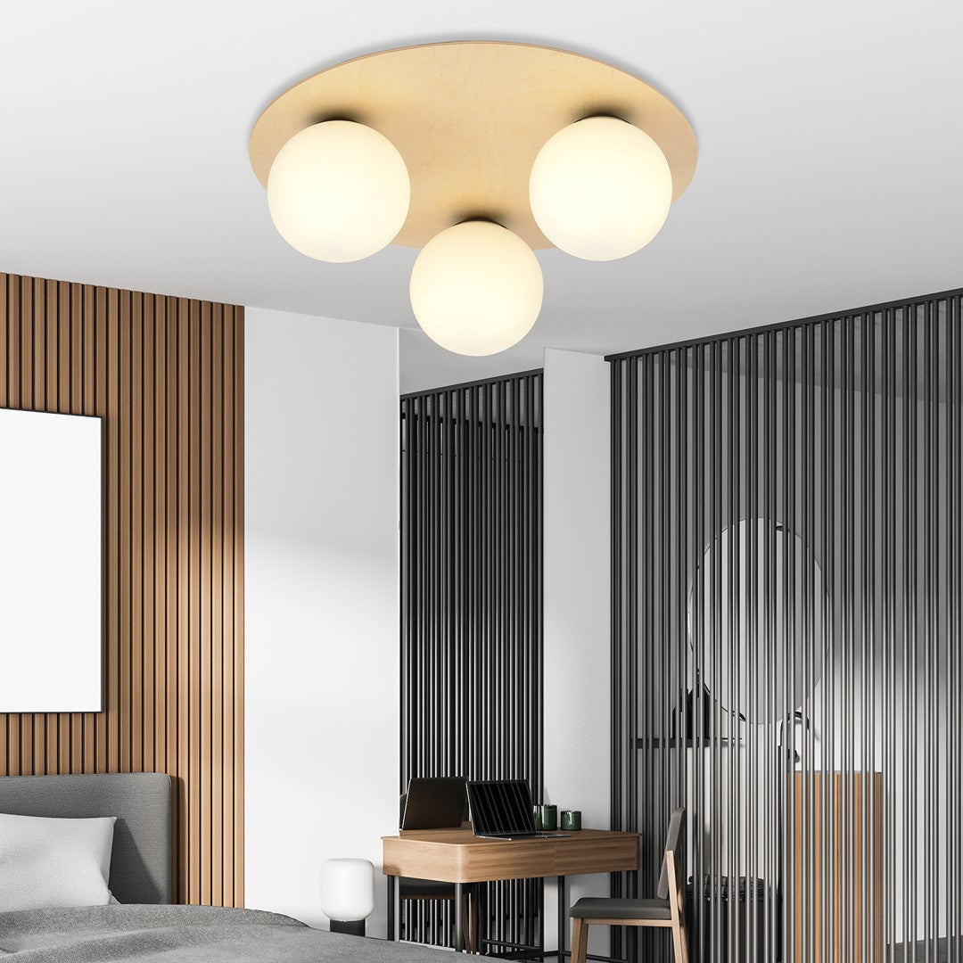 Stropna svetilka EMIBIG KENZO 3B, rjava – fotografija 3
