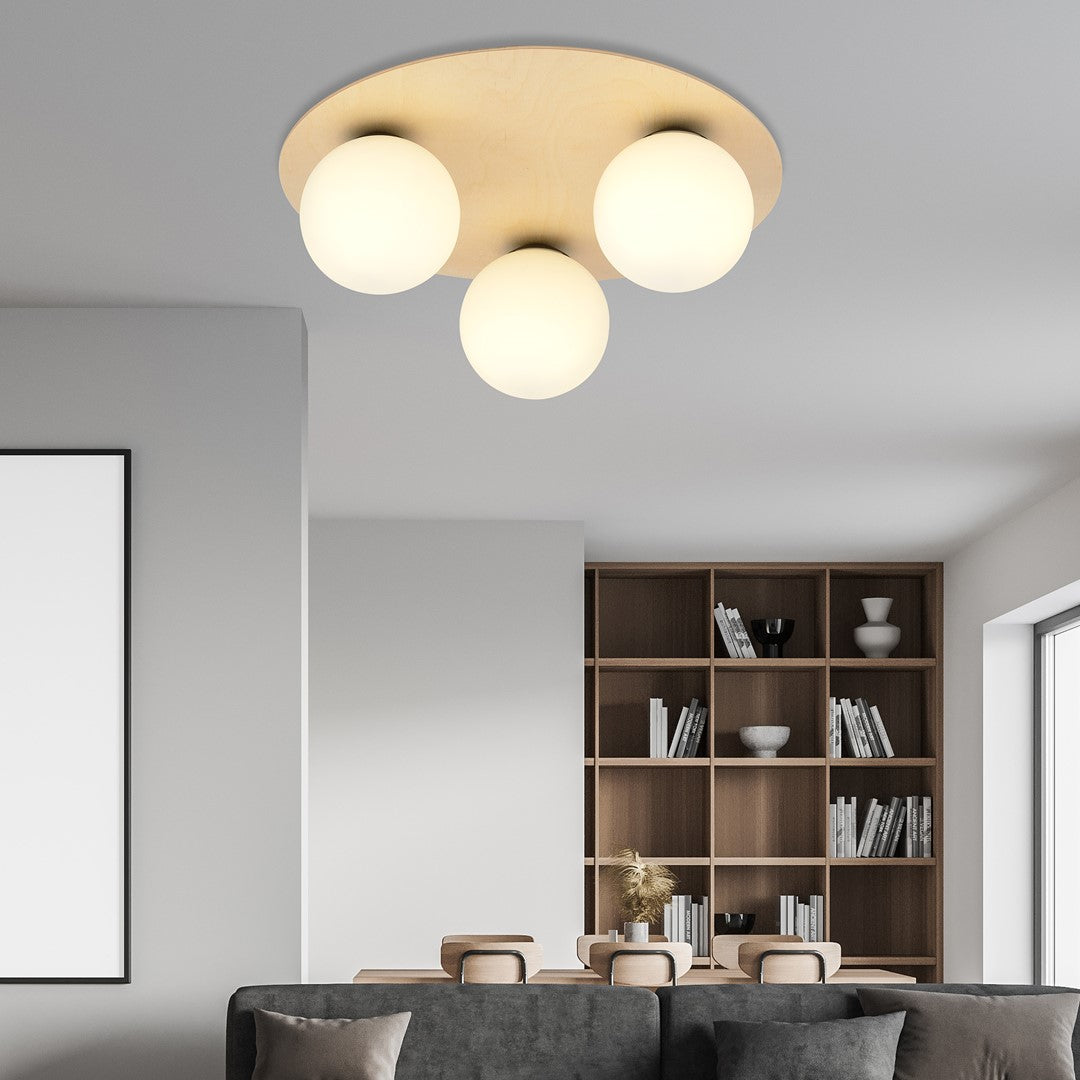 Stropna svetilka EMIBIG KENZO 3B, rjava – fotografija 4