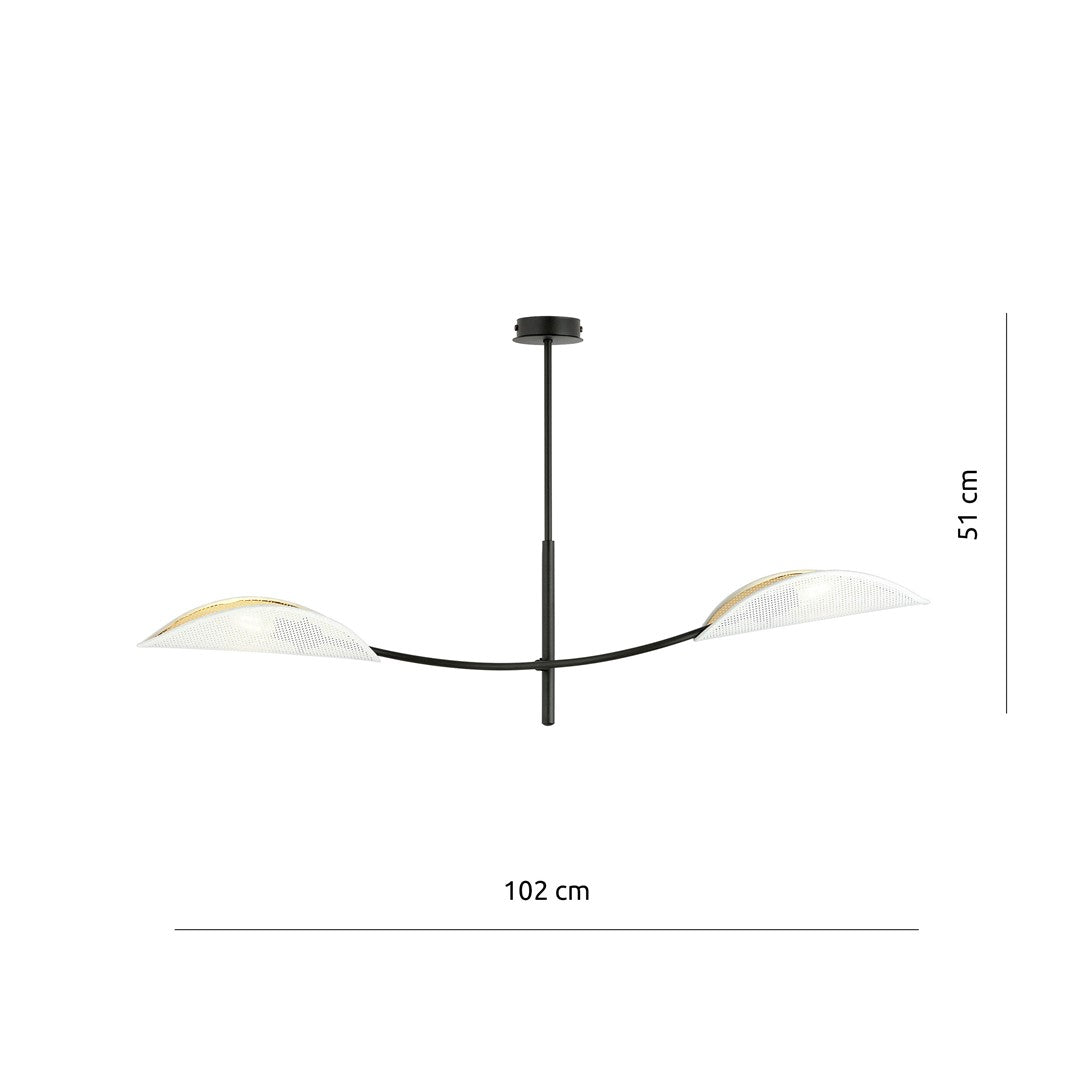 Stropna svetilka EMIBIG LOTUS 2, bela / zlata – fotografija 6
