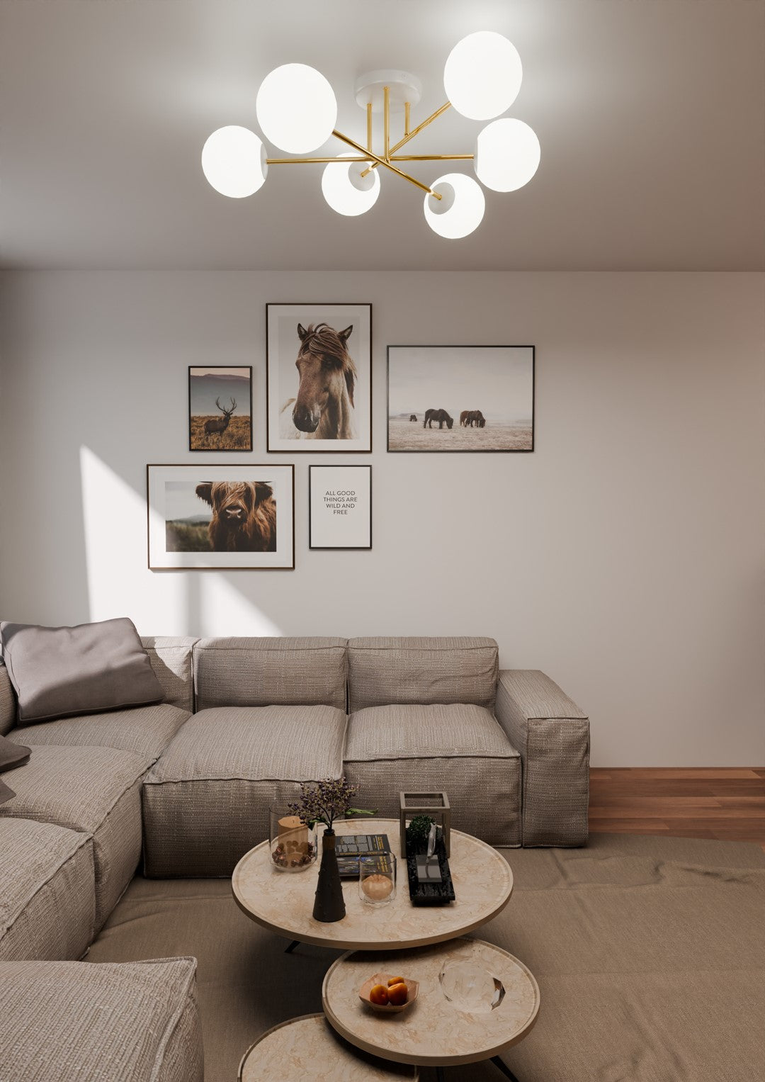 Stropna svetilka EMIBIG MAGNUM 6, bela / opalna – fotografija 4