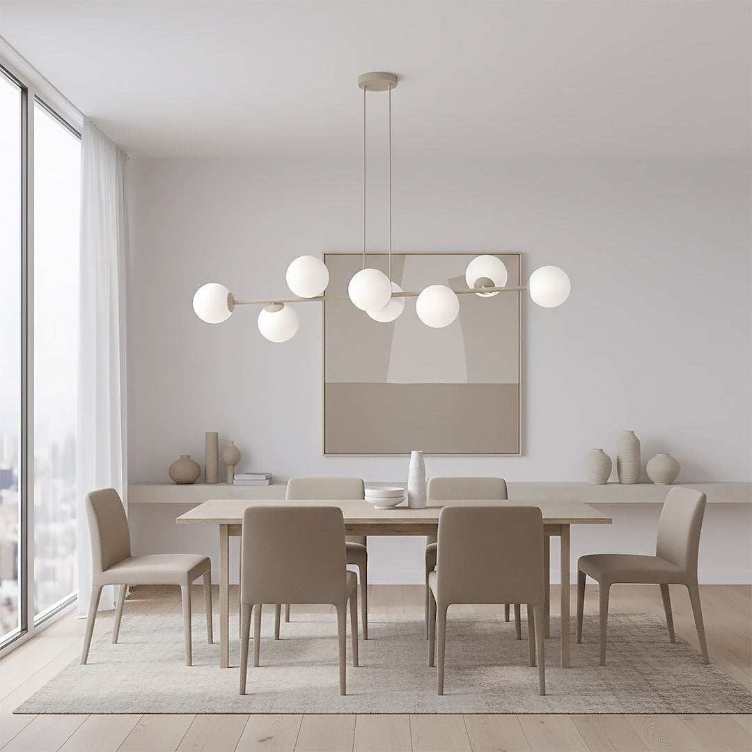 Viseča svetilka EMIBIG MAGNUS 8, mokka / opalna – fotografija 3