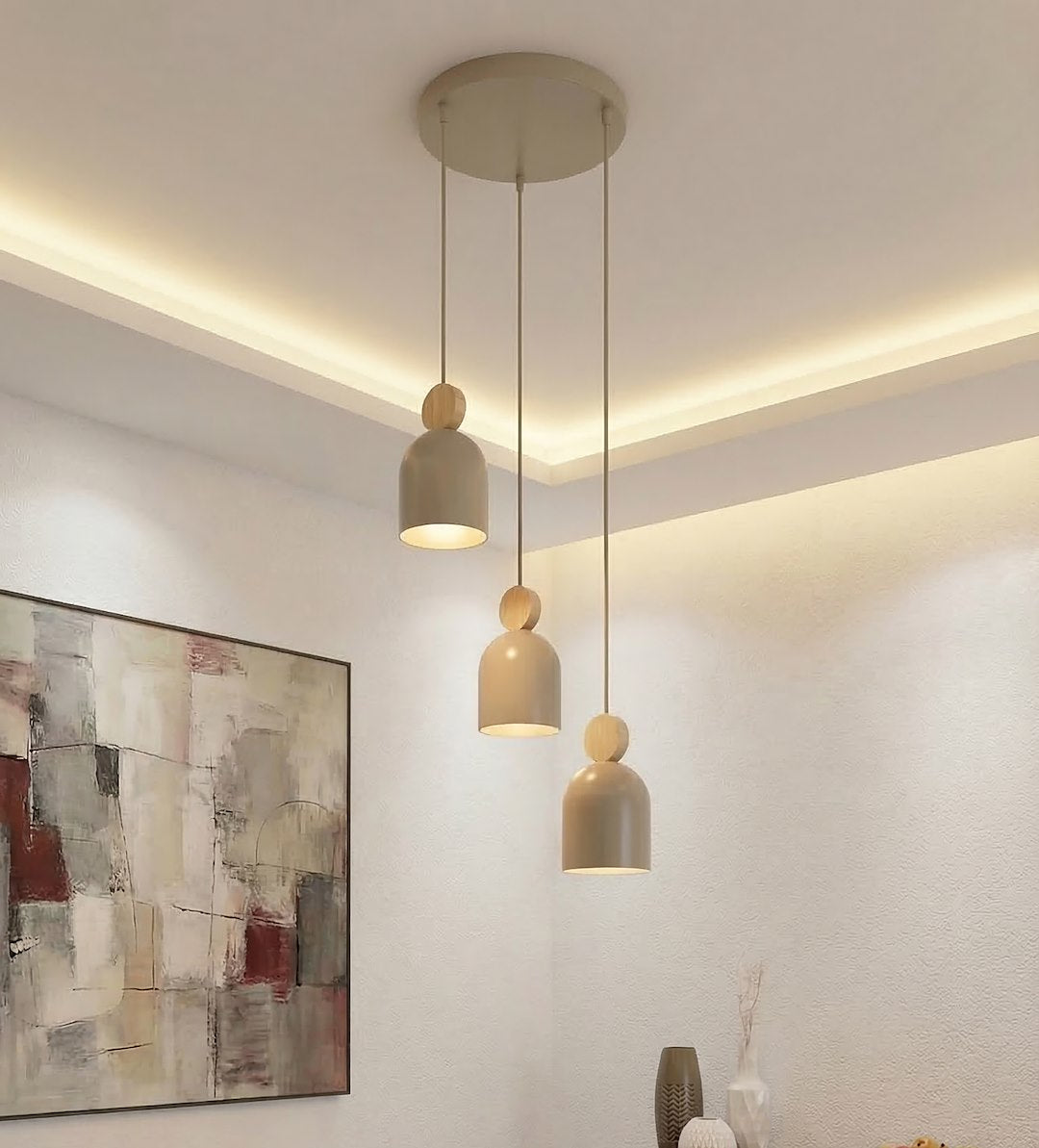 Viseča svetilka EMIBIG MESI 3 Premium, mokka – fotografija 5