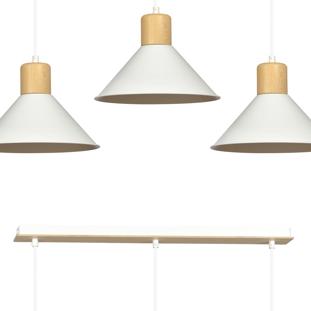Viseča svetilka EMIBIG ROWEN 3, bela – fotografija 3