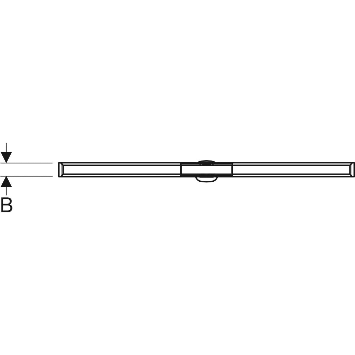 GEBERIT CleanLine20 tuš kanaleta 30–90 cm, nerjavno jeklo (154.450.KS.1) – tehnična risba z oznakami mer, risba 1
