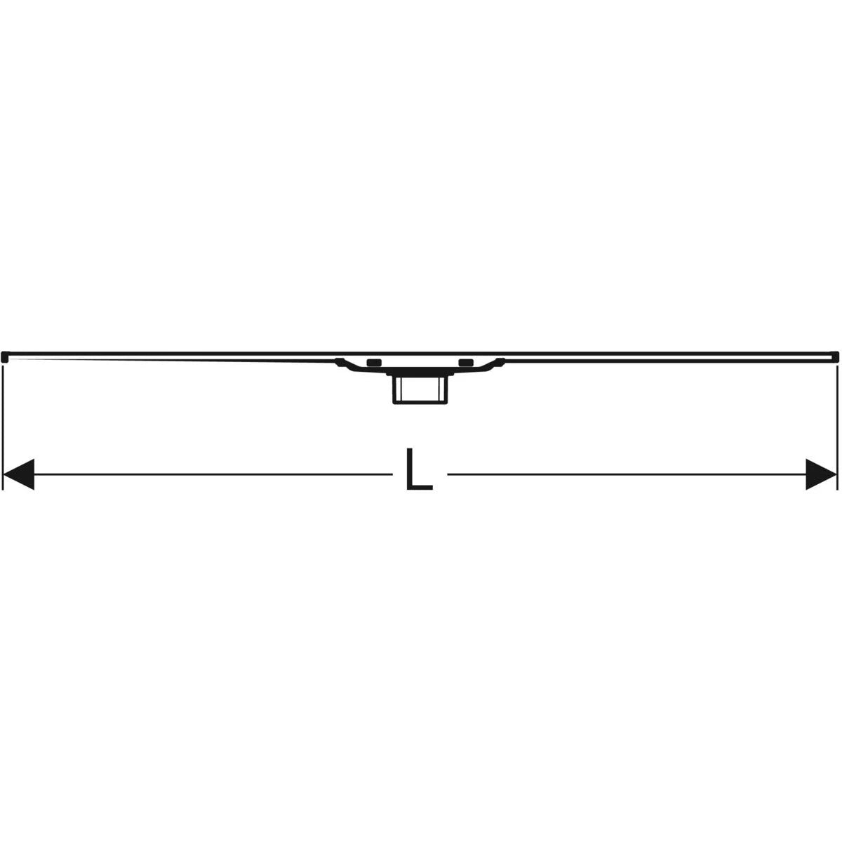 GEBERIT CleanLine20 tuš kanaleta 30–90 cm, nerjavno jeklo (154.450.KS.1) – tehnična risba z oznakami mer, risba 2