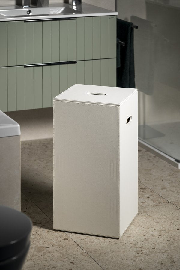 Koš za perilo GEDY LUXURY, 30 × 61,8 × 30 cm, bel – izdelek 103602 – dodatni pogled 2