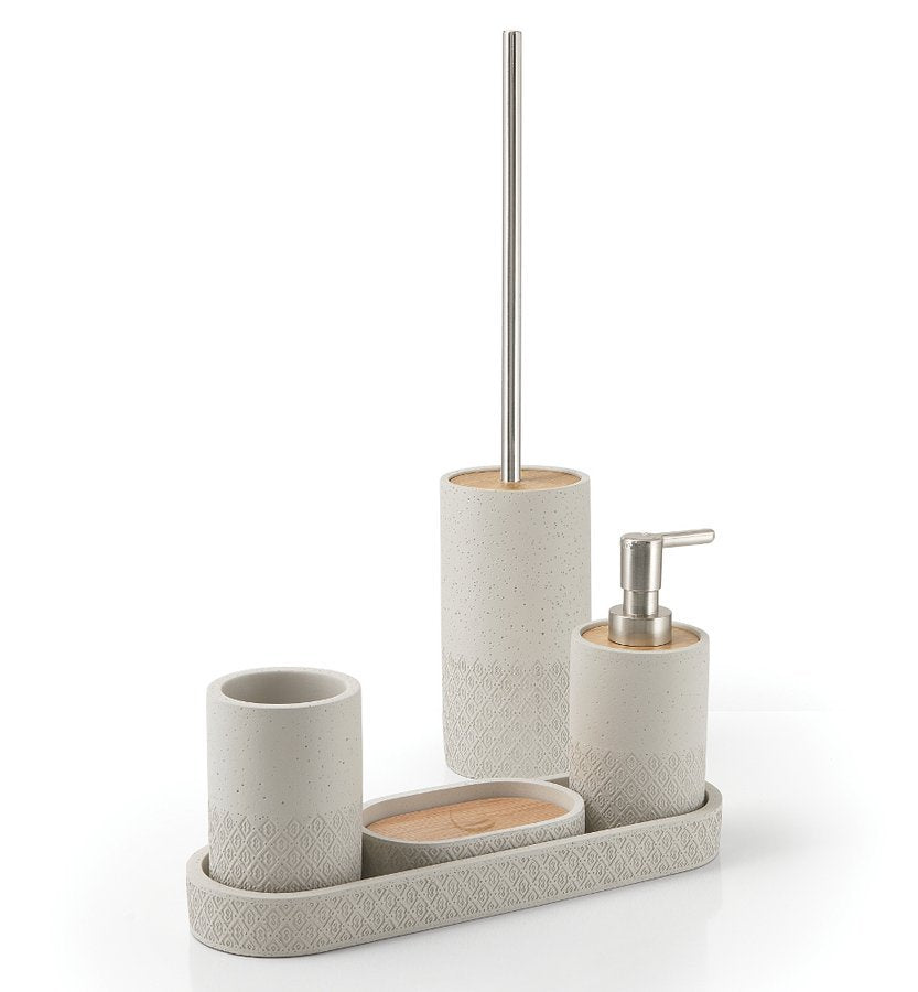 GEDY AFRODITE samostoječa WC ščetka, cement — 2