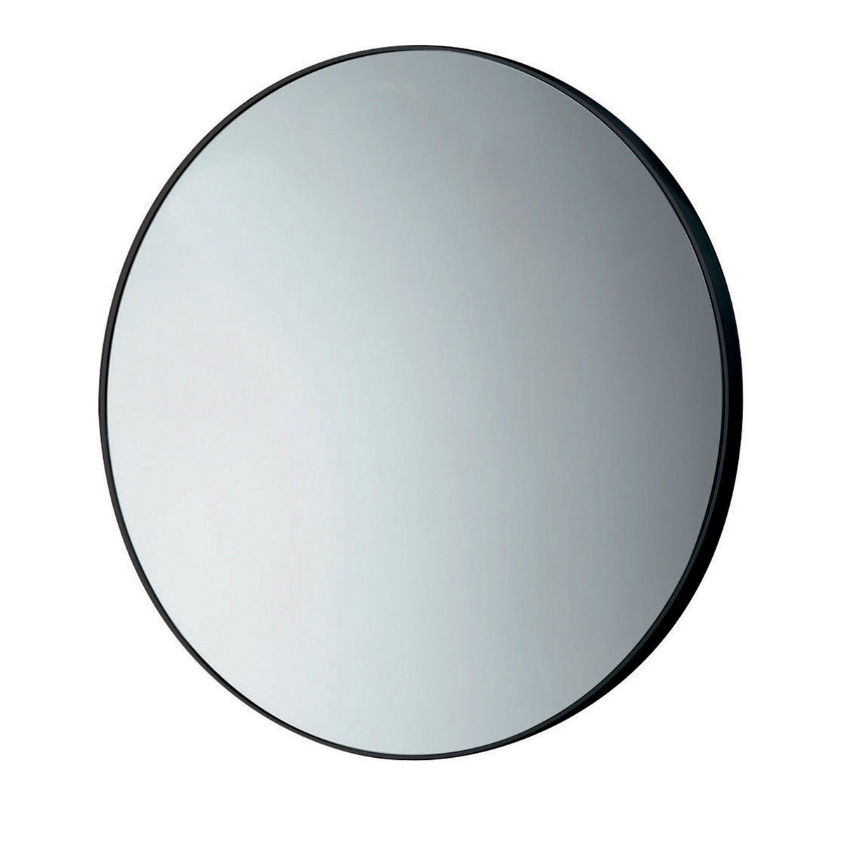 Okroglo ogledalo v plastičnem okvirju GEDY, Ø 60 cm, črno – izdelek 6000