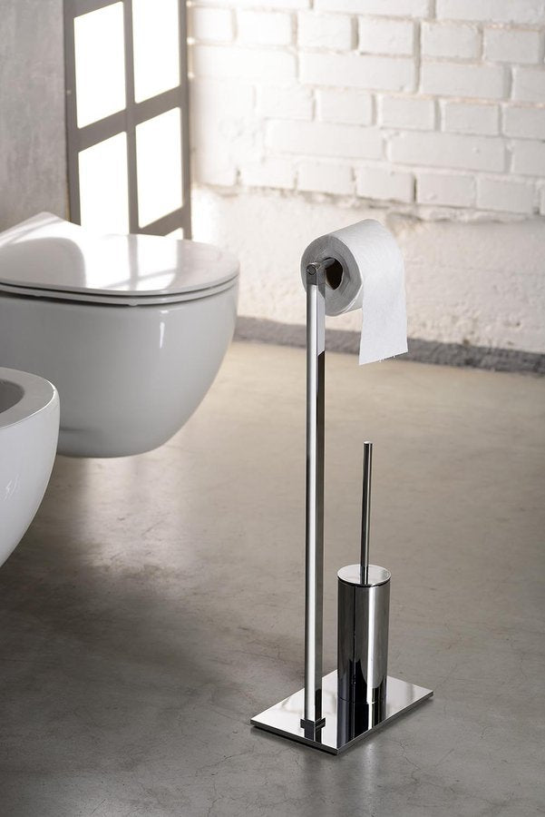 GEDY samostoječe držalo za papir in WC ščetko, krom — 2