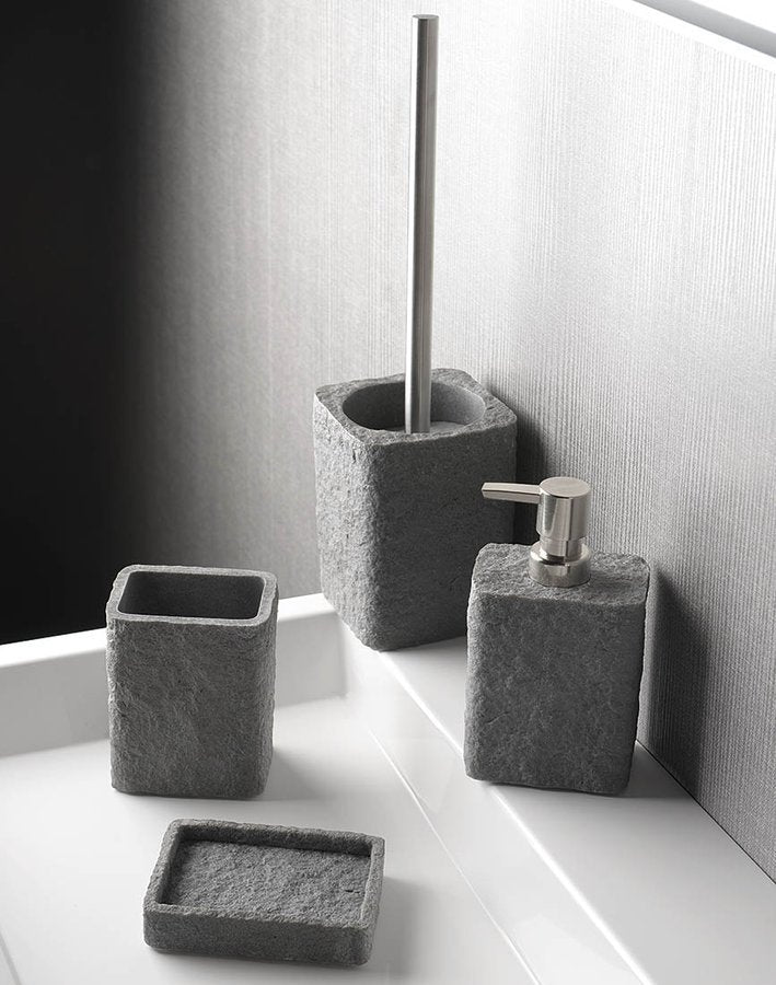 GEDY ARIES samostoječa WC ščetka, siva — 2
