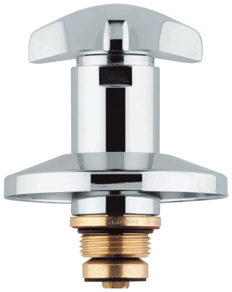 GROHE zgornji del ventila 3/4" z ročajem Trecorn, modra oznaka, krom (11504000) – fotografija izdelka