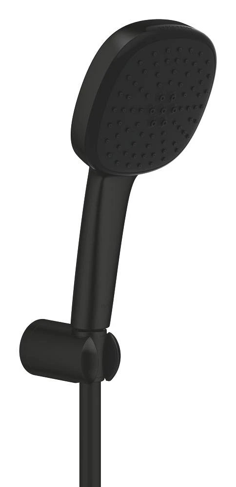 GROHE Vitalio Comfort 110 prhalni komplet z držalom in cevjo, 2 curka, mat črna (263992431) – fotografija izdelka