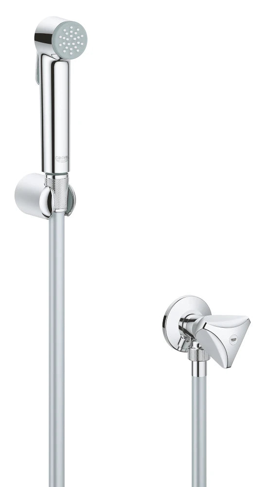 GROHE Tempesta-F Trigger Spray 30 bide prhica s kotnim ventilom in držalom, krom (27514001) – fotografija izdelka