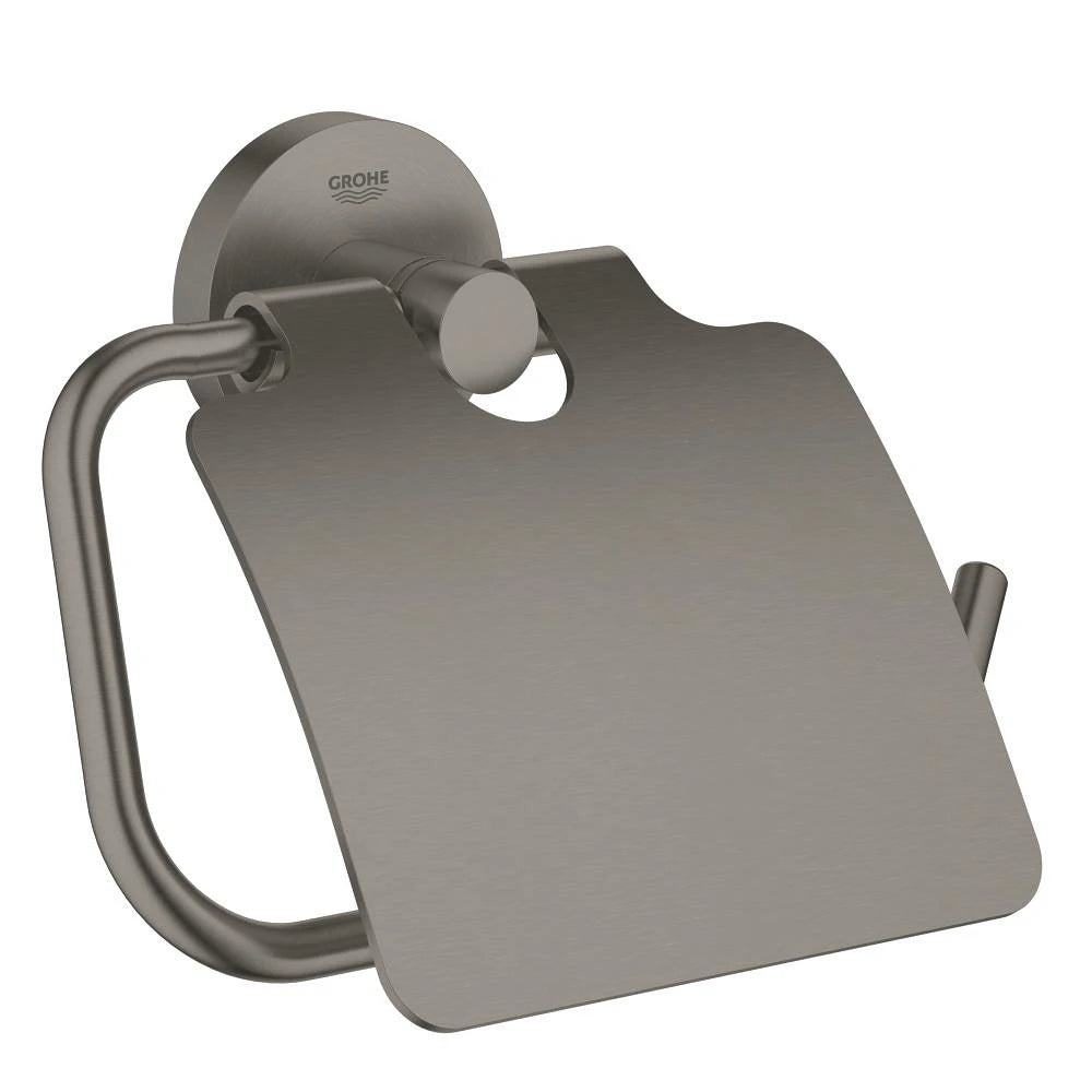 GROHE Essentials držalo za toaletni papir s pokrovom, Brushed Hard Graphite (40367AL1) – fotografija izdelka