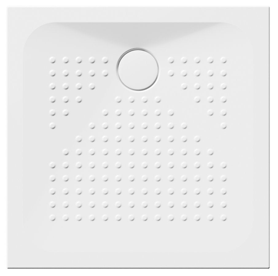 Keramična kvadratna tuš kad GSI, 80 × 80 × 4 cm, bela, ExtraGlaze – izdelek 47080811