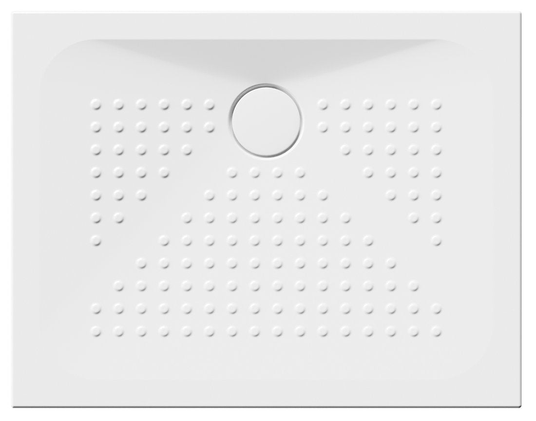 Keramična pravokotna tuš kad GSI, 90 × 70 × 4 cm, bela, ExtraGlaze – izdelek 47090711