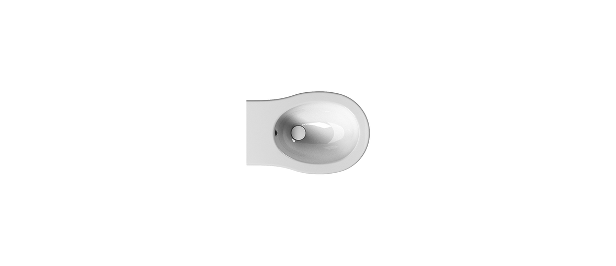 Tehnična risba – Stenski bide GSI CLASSIC, 37 × 55 cm, bel, ExtraGlaze – izdelek 8765111
