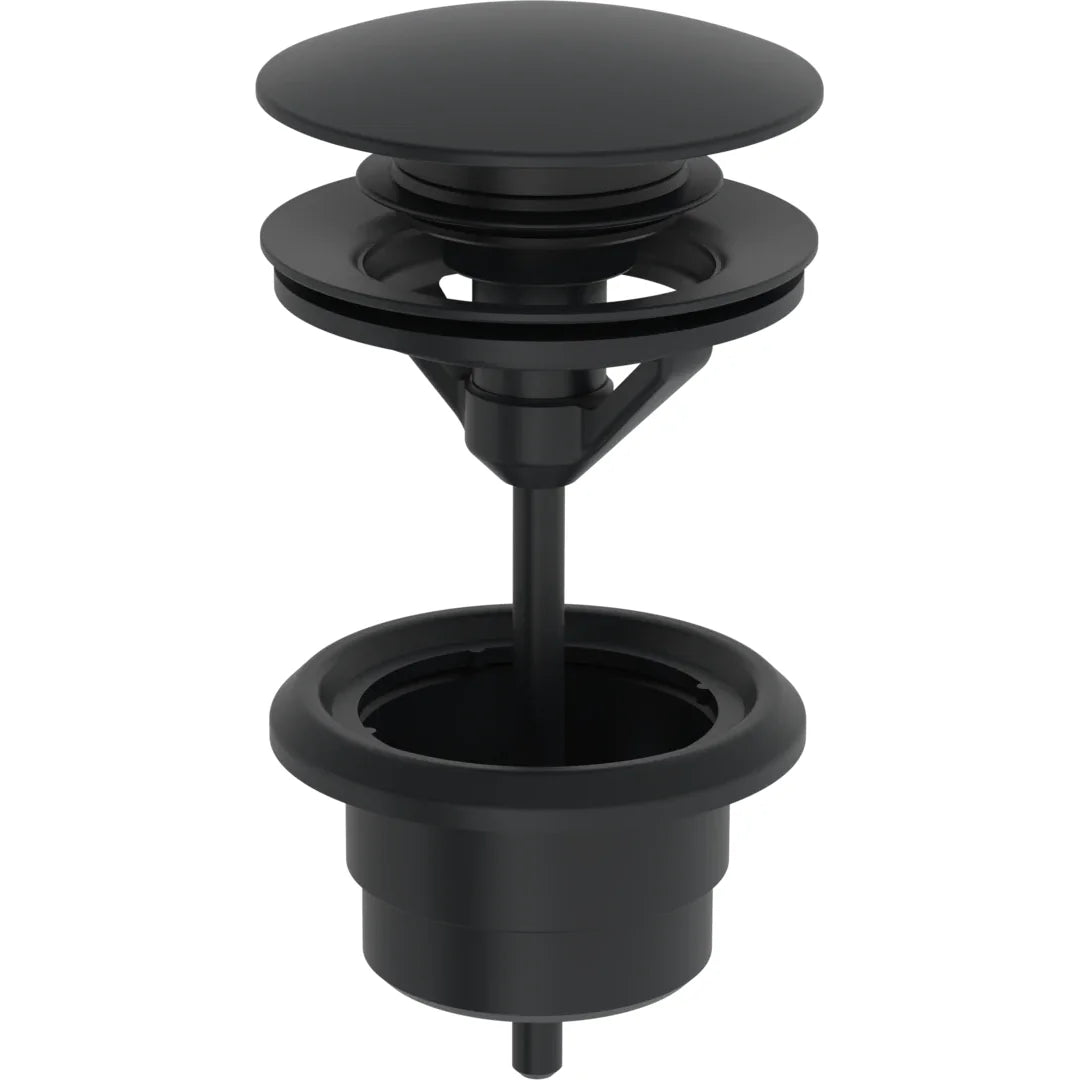 HANSA 0764010033 – HANSA odtočni ventil push/push G1 1/4 brez potezne palice, mat črna