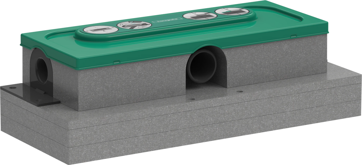 HANSGROHE uBox universal osnovno telo za linijski odtok, ploska vgradnja, DN40 (01000180) – fotografija izdelka