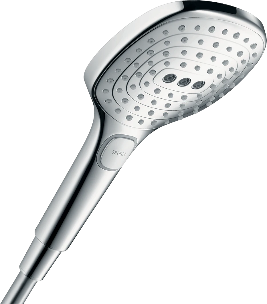 HANSGROHE Raindance Select E 120 ročna prha, 3 curki, EcoSmart 9 l/min, krom (26521000) – fotografija izdelka
