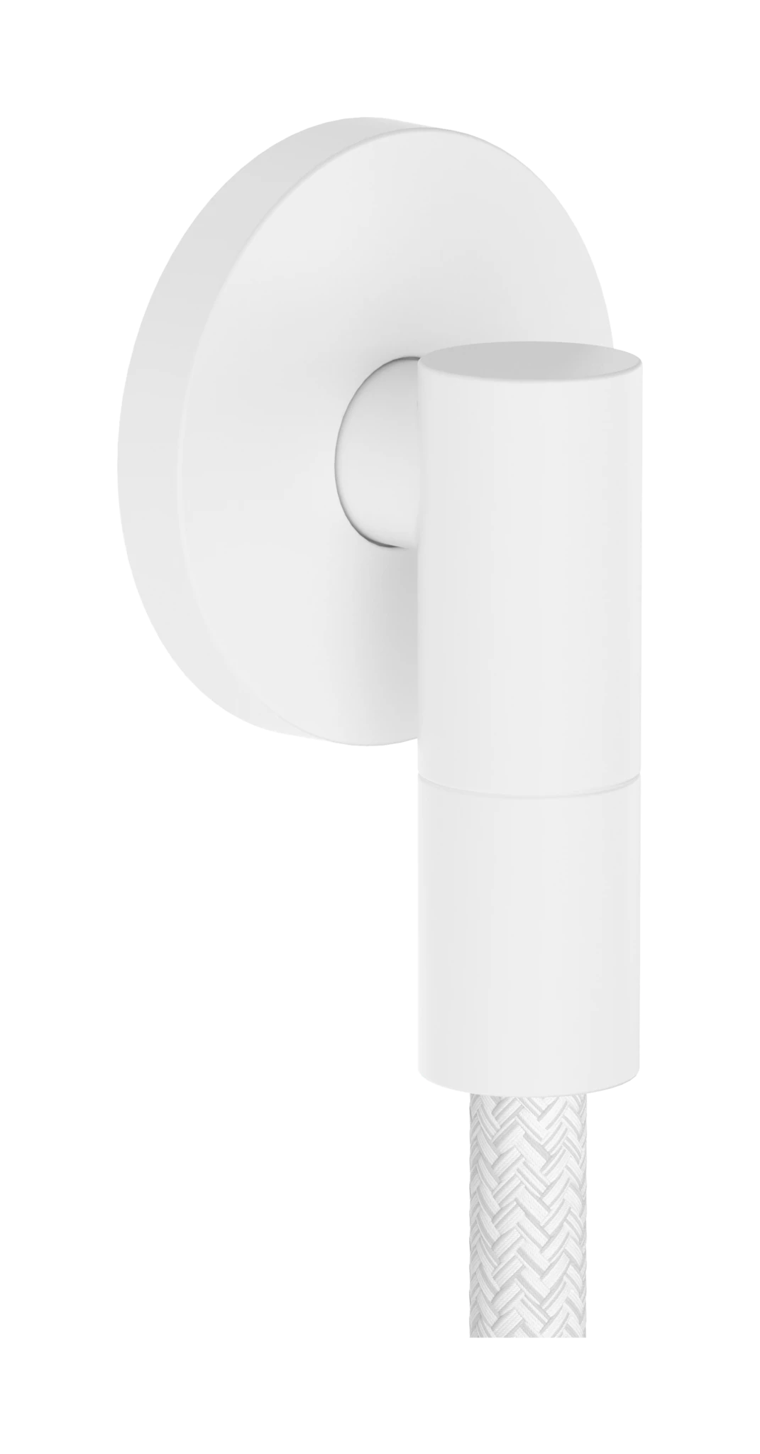 HANSGROHE FixFit Fine S stenski priključek prhe s protipovratnim ventilom, mat bela (28882700) – fotografija izdelka