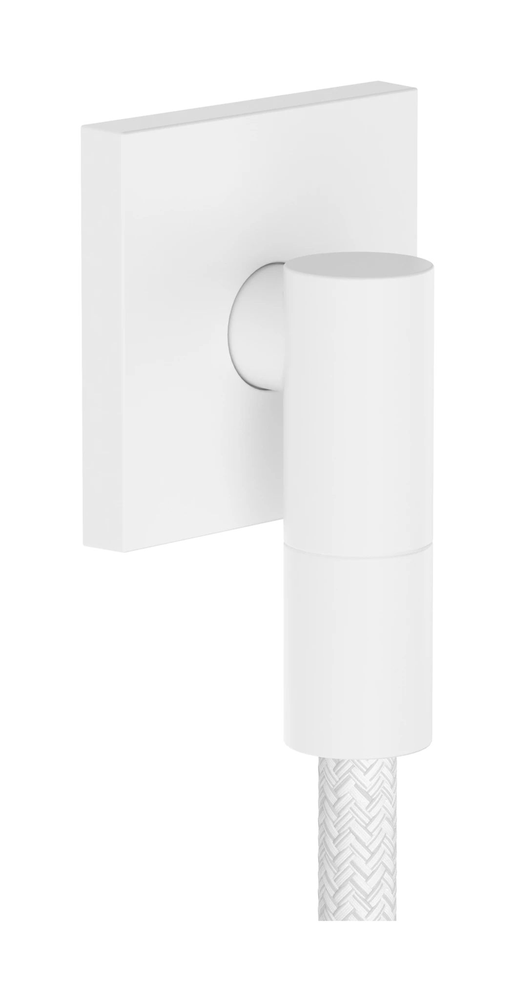 HANSGROHE FixFit Fine E stenski priključek prhe s protipovratnim ventilom, mat bela (28883700) – fotografija izdelka