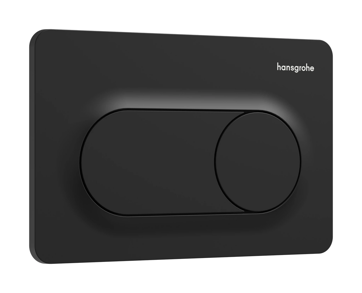 HANSGROHE iFrame Original S tipka za dvokoličinsko splakovanje, mat črna (66002670) – fotografija izdelka