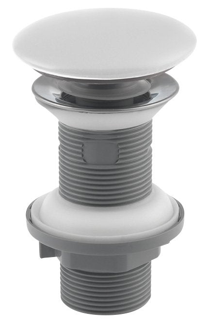 Odtočni ventil za umivalnik ISVEA klik-klak 5/4", keramični čep, za umivalnike debeline 20–70 mm, mat bela – izdelek 38TP0166I
