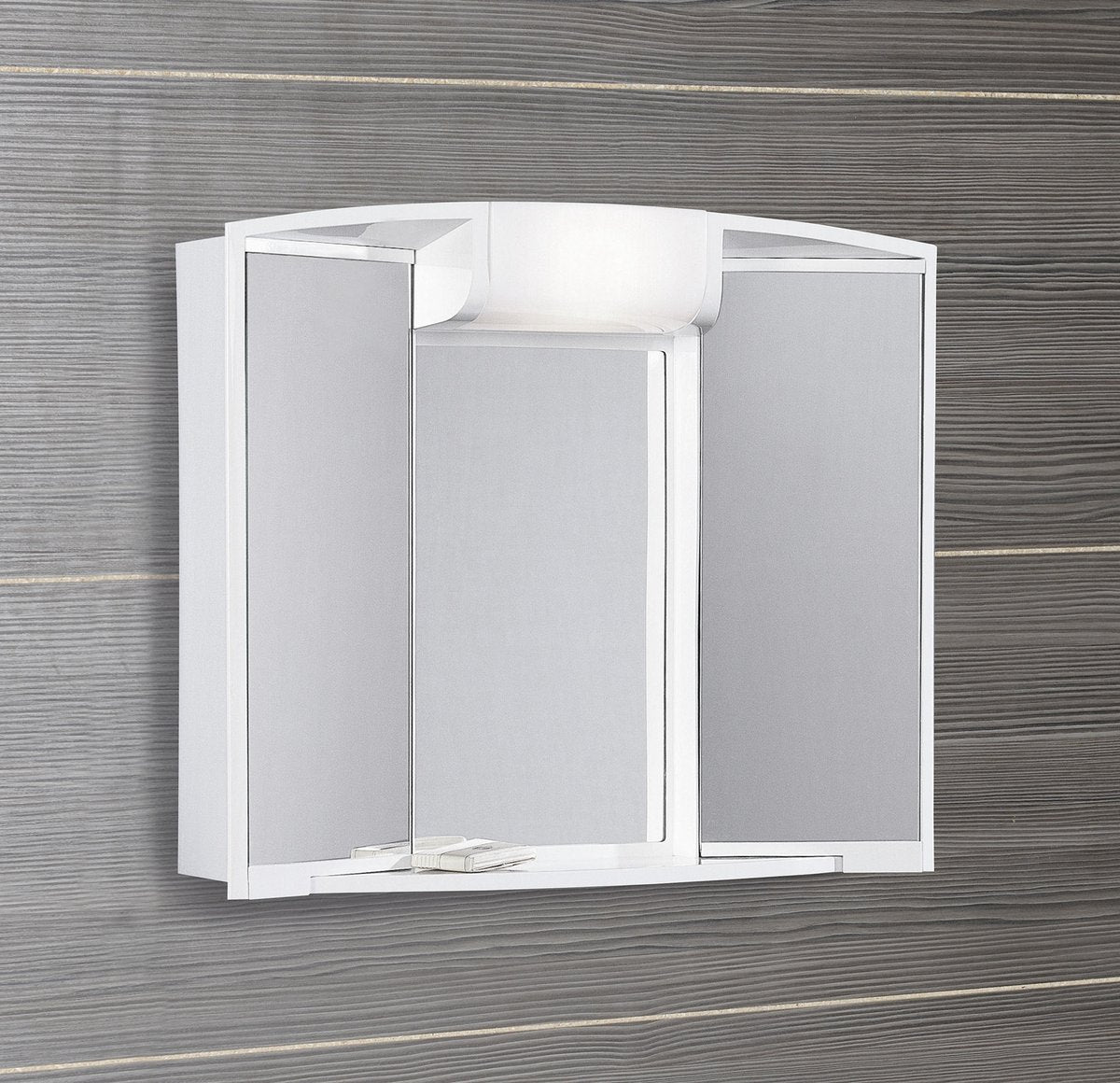 Omarica z ogledalom JOKEY ANGY, 59 × 50 × 15 cm, osvetlitev 1 × 12 W, bela – izdelek 541202 – dodatni pogled 2