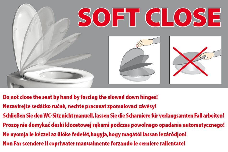 KERASAN EGO WC deska z mehkim zapiranjem, bela — 2