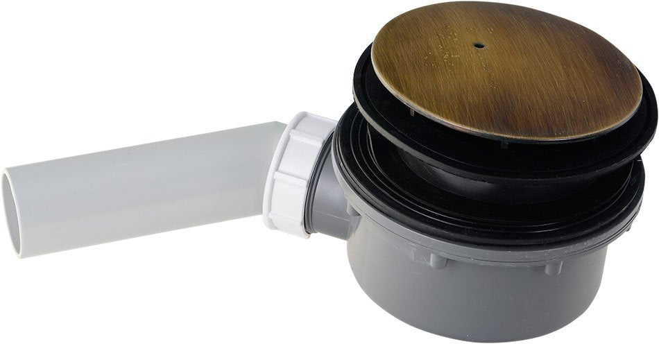 Sifon za tuš kad KERASAN RETRO, Ø 90 mm, DN40, bronast pokrov – izdelek 905693
